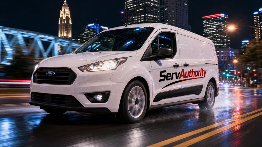 Advertiser-provided ServAuthority service van